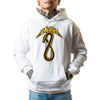 Streetwear on Demand BLACK MAMBA METAL HOODIE WHITE