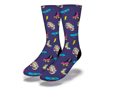 SAVVY SOX 90's SKATER PURPLE SOCKS