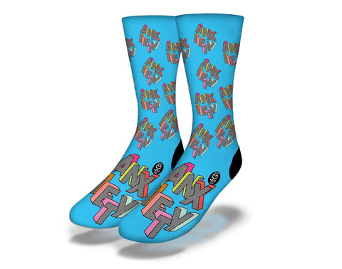 SAVVY SOX ANXIETY BLUE SOCKS