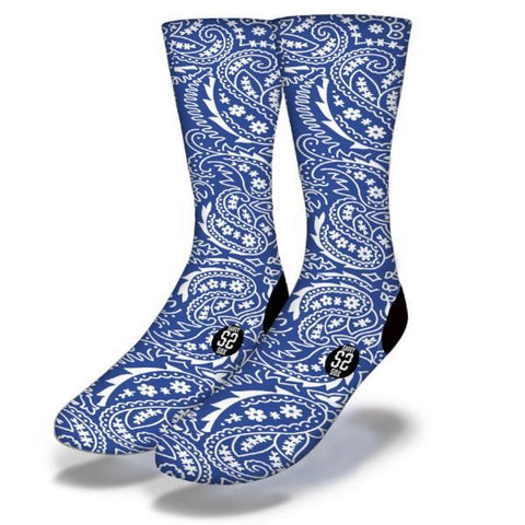 SAVVY SOX BANDANA BLUE PAISLEY SOCKS