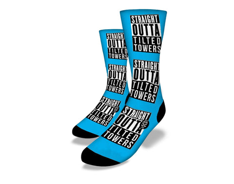 SAVVY SOX FORTNITE TILTED TOWER BLUE SOCKS