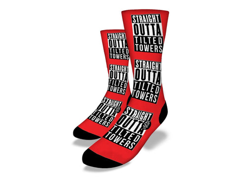 SAVVY SOX FORTNITE TILTED TOWER RED SOCKS