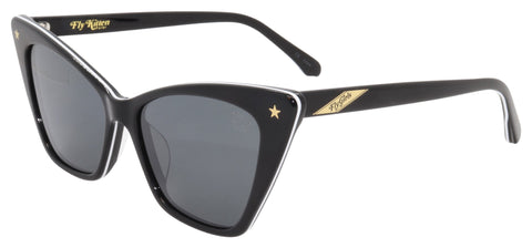 BLACK FLYS FLY KITTEN SHINY BLACK SMOKE POLARIZED