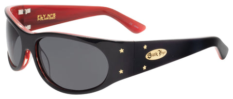 BLACK FLYS FLY NO. 5 SUNGLASSES SHINY BLACK / RED POLARIZED