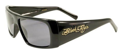 BLACK FLYS FLY STRAIGHT SUNGLASSES SHINY BLACK POLARIZED