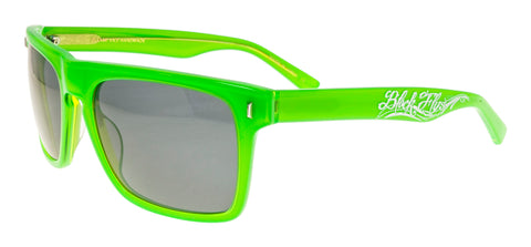 BLACK FLYS FLYAMI VICE SUNGLASSES NEON GREEN SMOKE LENS