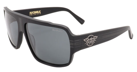 BLACK FLYS FLYCOHOLIC SUNGLASSES MATTE BLACK POLARIZED