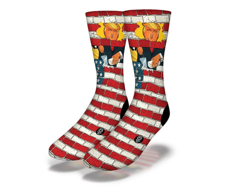 SAVVY SOX TRUMP BUILD THE WALL SOCKS