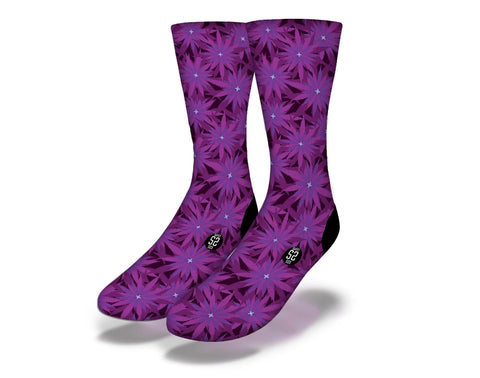 SAVVY SOX WEED BUD SPOTS PURPLE SOCKS