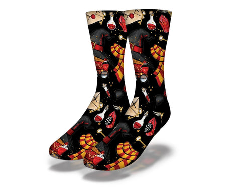 SAVVY SOX WIZARD BLACK SOCKS