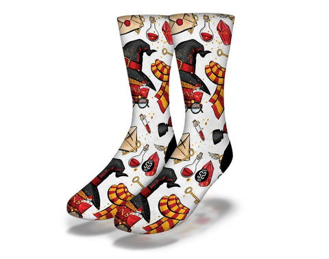 SAVVY SOX WIZARD WHITE SOCKS